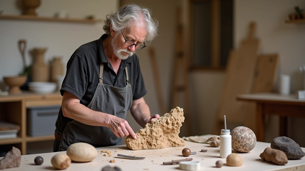 Mixed media sculpture class with various materials